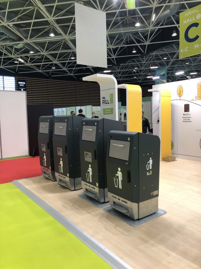 WinBin - Pollutec 2021 - Gamme corbeille de rue intelligentes Mr Fill