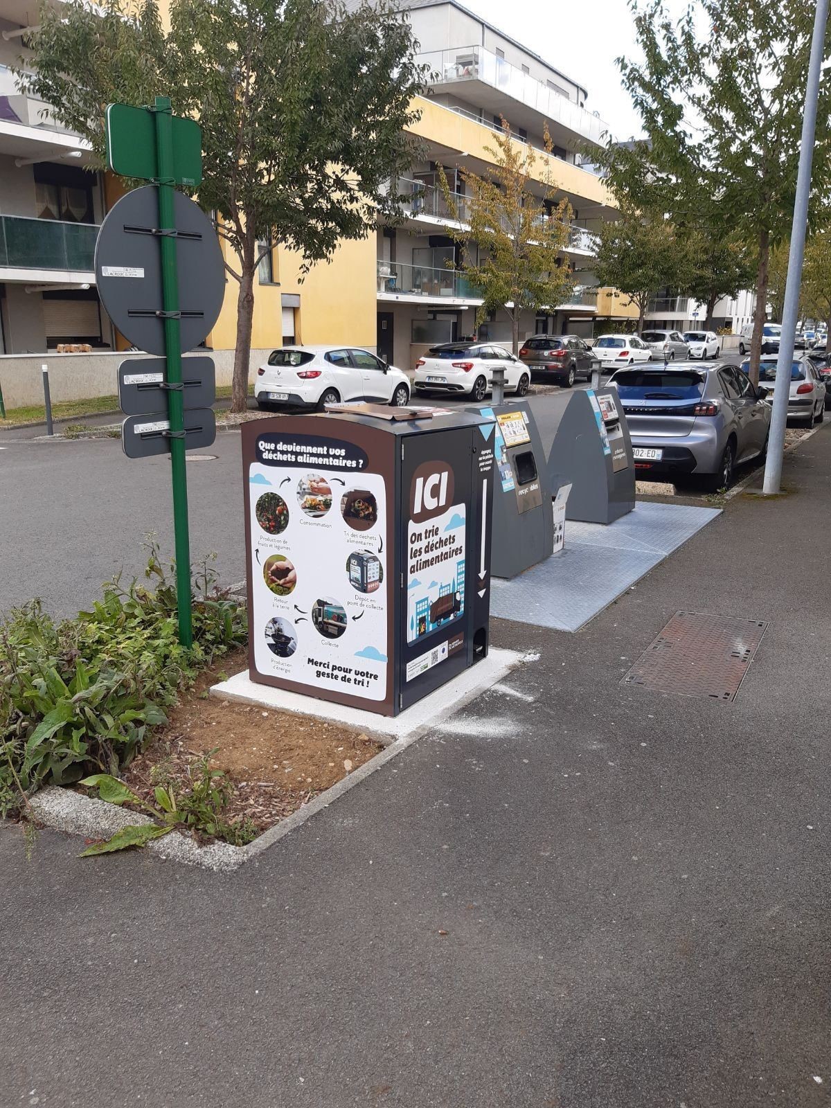 Abri-bacs biodéchets Rennes
