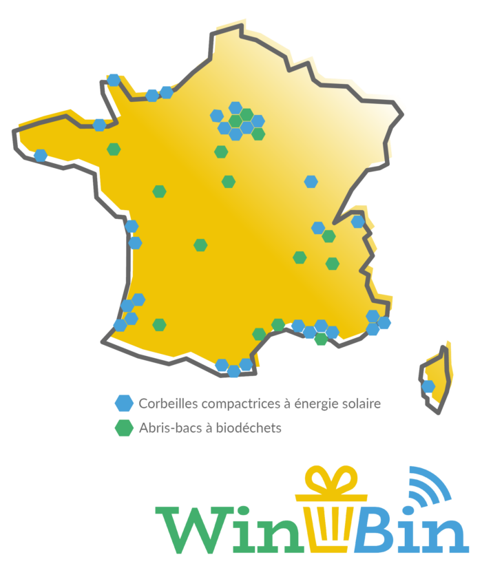 Répartition des produits WinBin sur le territoire français